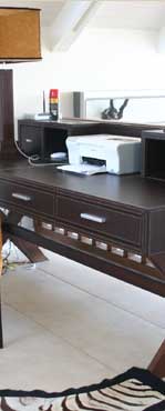 Desk Oxblood Leatehr Clad