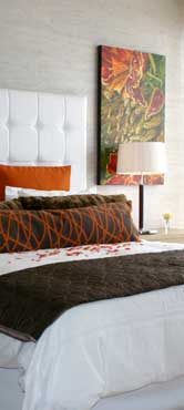 Headboard square stitched